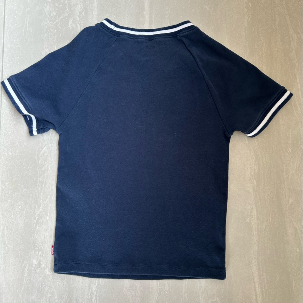 Levi's Dark Blue Sweater with White Accents 100%Cotton - Picture 3 of 6